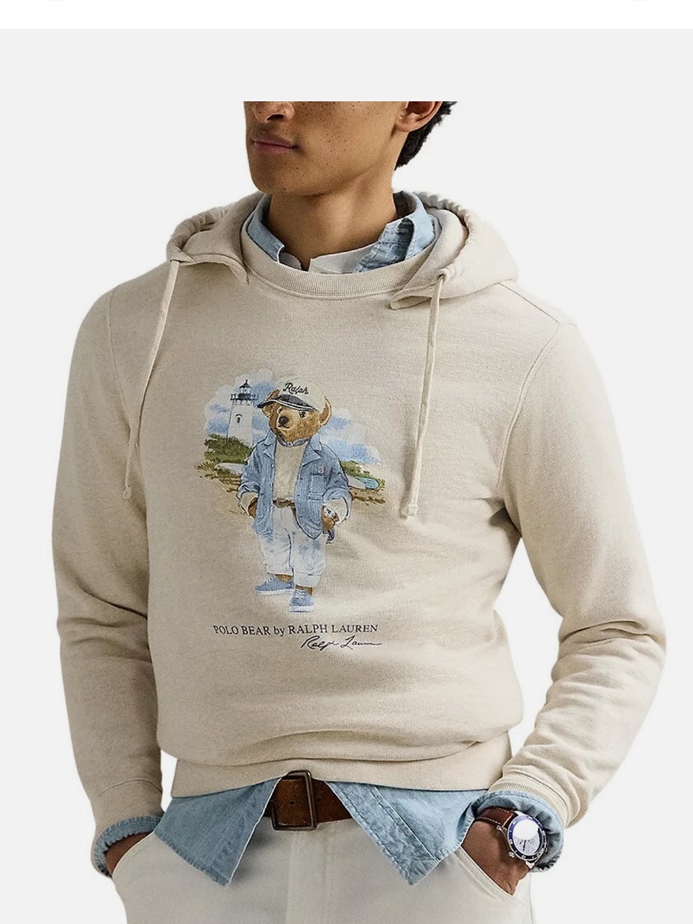 Ralph Lauren Polo Bear Cream Hoodie